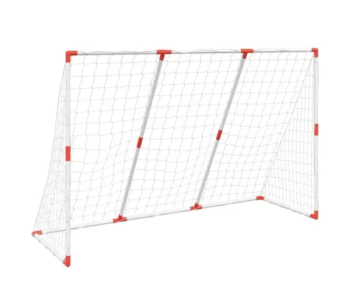 Bērnu Futbola Vārti, Ar Bumbām, Balti, 184X64X124 Cm Vidaxl