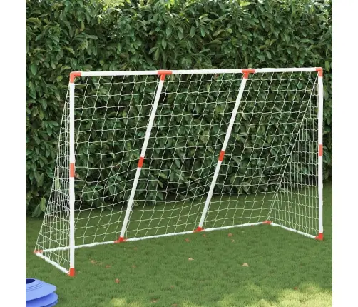Bērnu Futbola Vārti, Ar Bumbām, Balti, 184X64X124 Cm Vidaxl