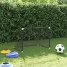 Vaikiški Futbolo Vartai, Juodi, 90X64X64cm Sulankstomi