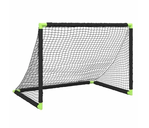 Vaikiški Futbolo Vartai, Juodi, 90X64X64cm Sulankstomi