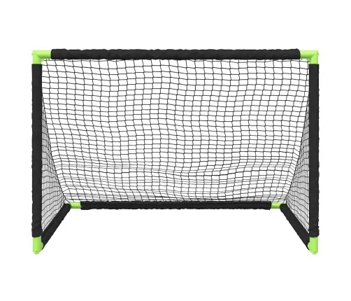 Vaikiški Futbolo Vartai, Juodi, 90X64X64cm Sulankstomi