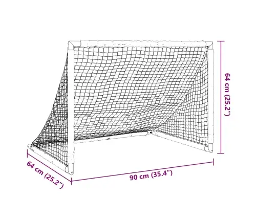 Vaikiški Futbolo Vartai, Juodi, 90X64X64cm Sulankstomi