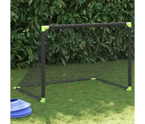 Vaikiški Futbolo Vartai, Juodi, 90X64X64cm Sulankstomi