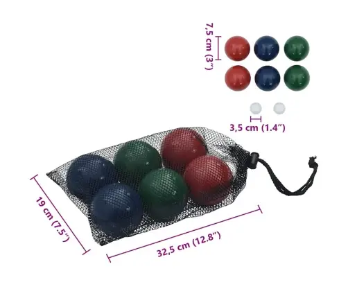 Bocce Bumbu Komplekts Ar Somu, Priedes Masīvkoks Vidaxl