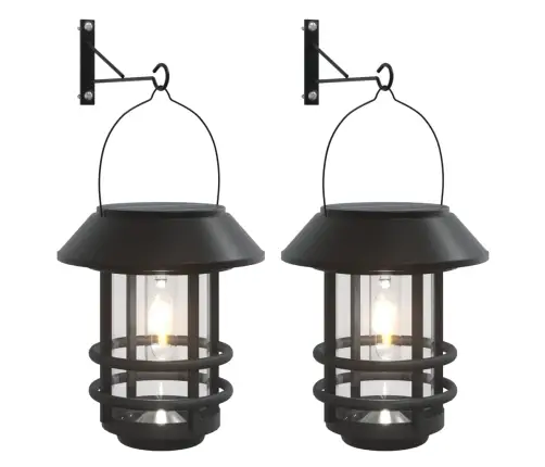 Solārās Sienas Laternas, 2 Gab., Baltas Vidaxl