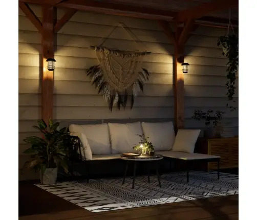 Solārās Sienas Laternas, 2 Gab., Baltas Vidaxl