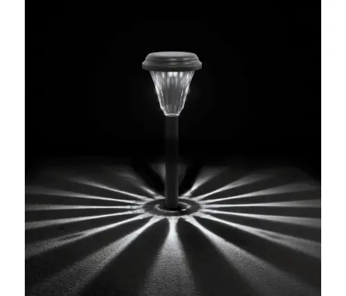 Solārās Ceļa Lampas Ar Mietiņiem, 12 Gab., Balta Vidaxl