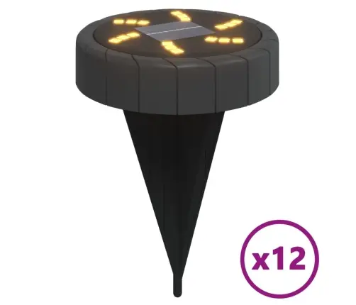 Solārās Zemes Gaismas Ar Zemes Tapām, Āra 12 Gab., Silti Baltas Vidaxl