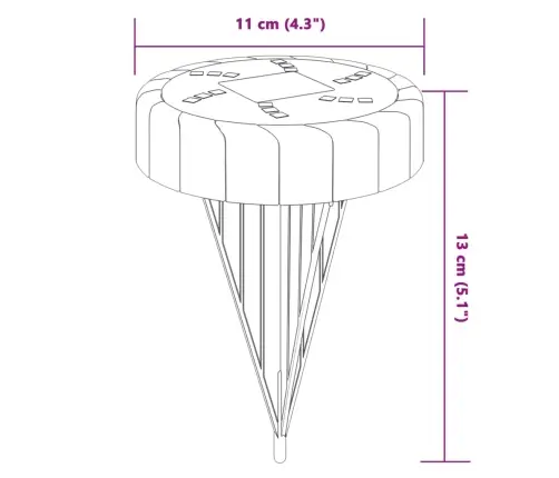 Solārās Zemes Gaismas Ar Zemes Tapām, Āra 12 Gab., Silti Baltas Vidaxl