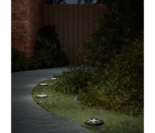 Solārās Zemes Gaismas Ar Zemes Tapām, Āra 12 Gab., Silti Baltas Vidaxl