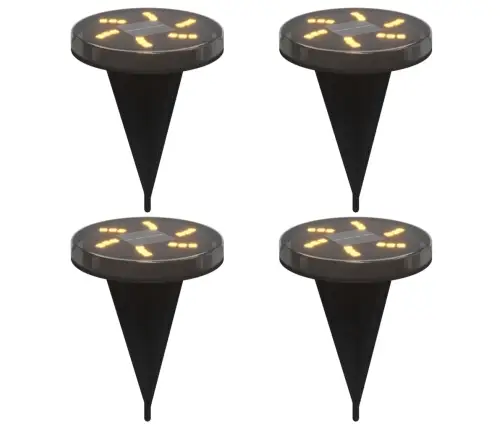 Solārās Zemes Gaismas Ar Zemes Tapām, Āra 4 Gab., Silti Baltas Vidaxl