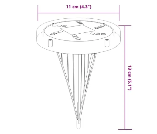 Solārās Zemes Gaismas Ar Zemes Tapām, Āra 12 Gab., Silti Baltas Vidaxl