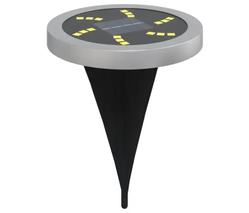 Saulės Lauko Šviestuvai Su Smaigaliais, 12Vnt., Šiltai Balta