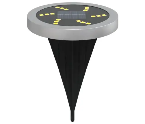 Saulės Lauko Šviestuvai Su Smaigaliais, 12Vnt., Šiltai Balta