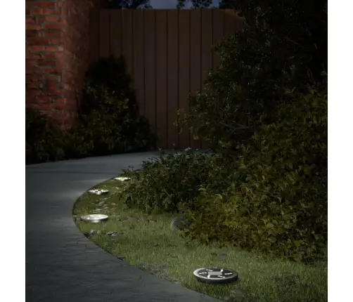 Saulės Lauko Šviestuvai Su Smaigaliais, 12Vnt., Šiltai Balta