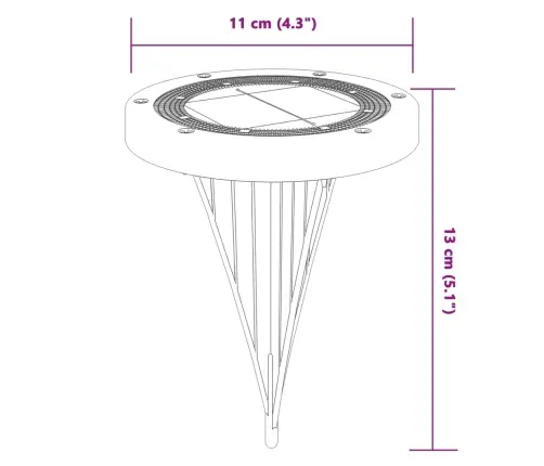 Solārās Zemes Gaismas Ar Zemes Tapām, Āra 4 Gab., Silti Baltas Vidaxl