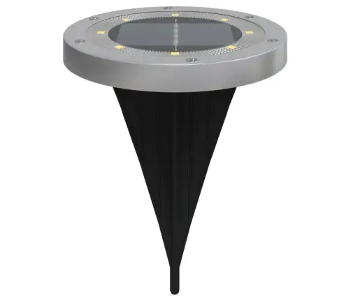 Lauko Saulės Šviestuvai Su Smaigaliais, 12Vnt., Šiltai Balta