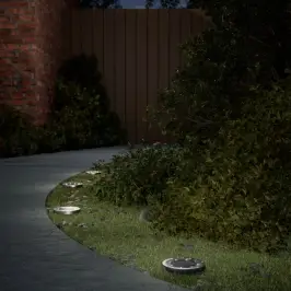 Lauko Saulės Šviestuvai Su Smaigaliais, 12Vnt., Šiltai Balta