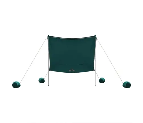 Pludmales Nojume Ar Smilšu Enkuriem, Zaļa, 214X236 Cm Vidaxl