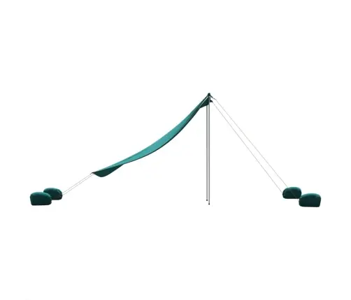 Pludmales Nojume Ar Smilšu Enkuriem, Zaļa, 214X236 Cm Vidaxl