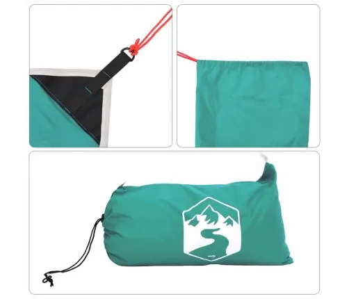 Pludmales Nojume Ar Smilšu Enkuriem, Zaļa, 214X236 Cm Vidaxl