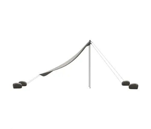 Pludmales Nojume Ar Smilšu Enkuriem, Pelēka, 214X236 Cm Vidaxl