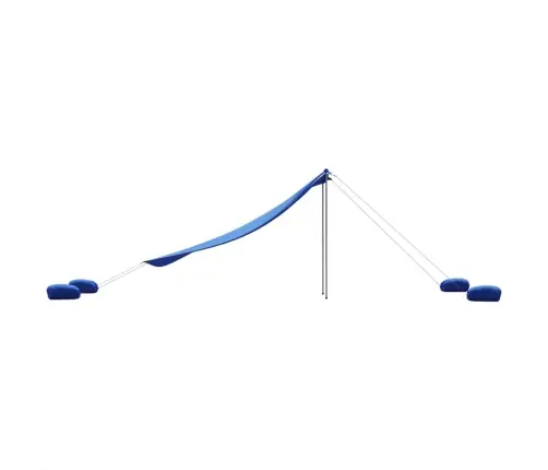 Pludmales Nojume Ar Smilšu Enkuriem, Zila, 304X300 Cm Vidaxl