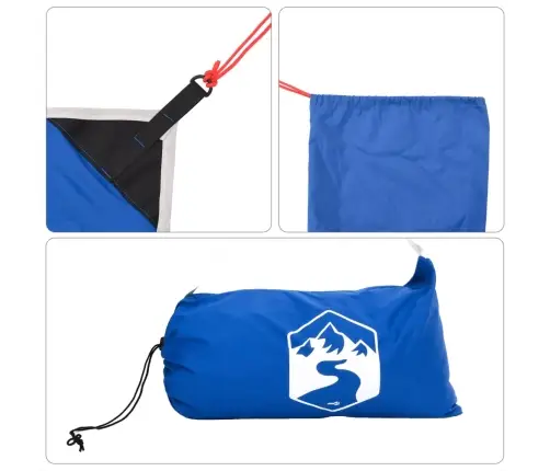 Pludmales Nojume Ar Smilšu Enkuriem, Zila, 304X300 Cm Vidaxl