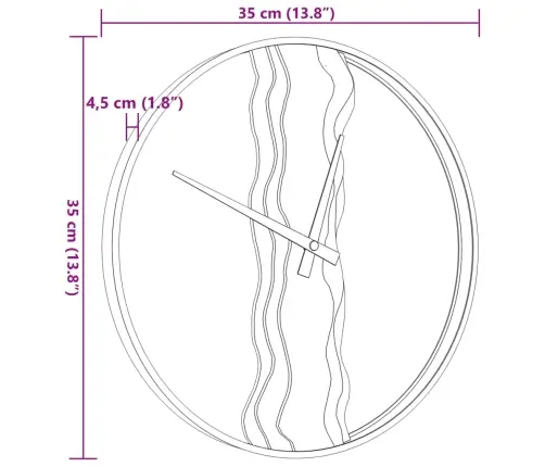 Seinakell, Pruun, Ø35 cm Raud Ja Tammepuit