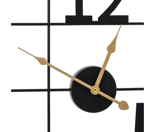 Sienas Pulkstenis, Melns, Ø50 Cm, Dzelzs Vidaxl