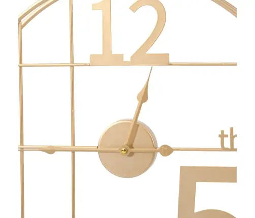 Sienas Pulkstenis, Ø50 Cm, Zelta Krāsas Dzelzs Vidaxl