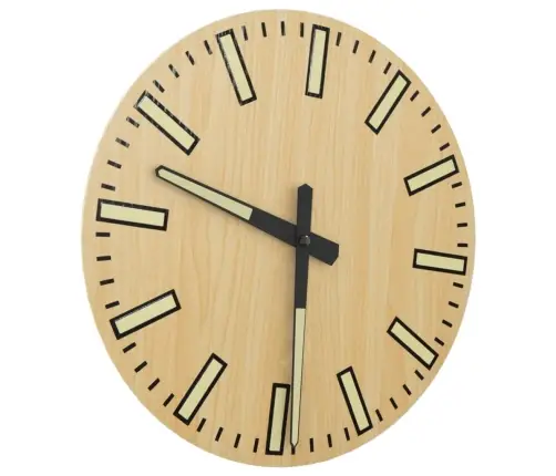 Sienas Pulkstenis Ar Izgaismotām Atzīmēm Un Rādītājiem, Ø30 Cm Vidaxl