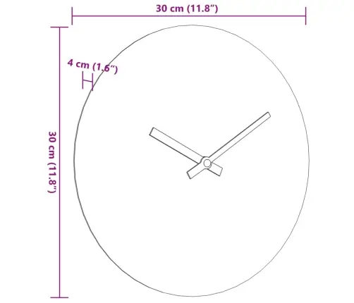 Sieninis Laikrodis, Geltonos Ir Juodos Spalvos, 30cm Mediena