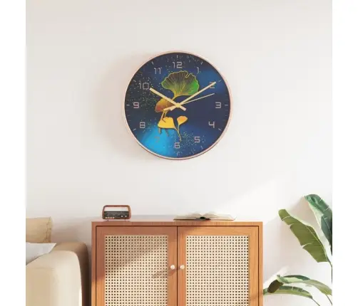 Sieninis Laikrodis, Auksinis/Mėlynas, 29,5cm Ps/Stiklas