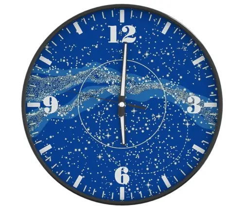 Sieninis Laikrodis Su Šviečiančiomis Rodyklėmis, Mėlynas, Ø30Cm