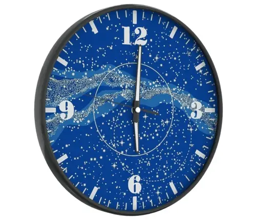 Sieninis Laikrodis Su Šviečiančiomis Rodyklėmis, Mėlynas, Ø30Cm