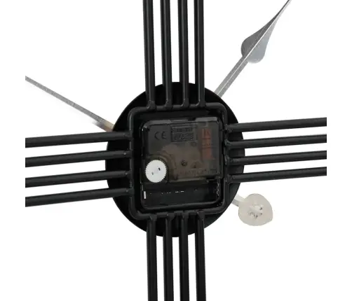 Sienas Pulkstenis, Melns, Ø60 Cm, Dzelzs Vidaxl