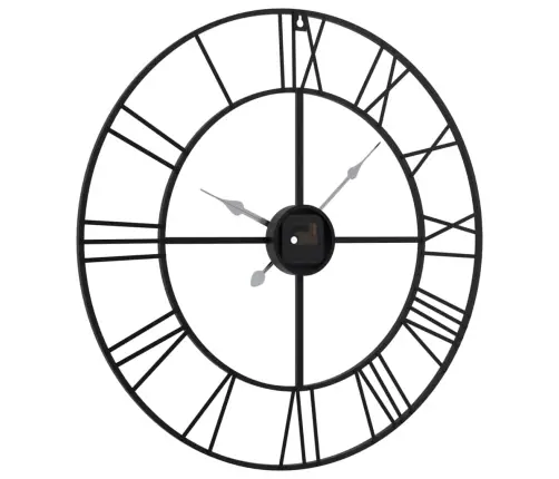 Sienas Pulkstenis, Melns, Ø50 Cm, Dzelzs Vidaxl