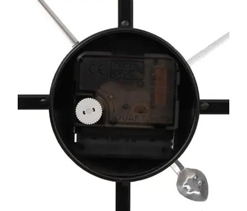 Sienas Pulkstenis, Melns, Ø50 Cm, Dzelzs Vidaxl