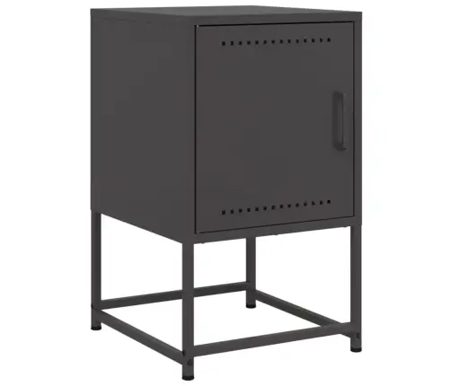 Naktsskapītis, Melns, 36X39X60,5 Cm, Tērauds Vidaxl