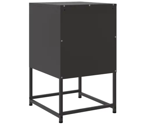 Naktsskapītis, Melns, 36X39X60,5 Cm, Tērauds Vidaxl
