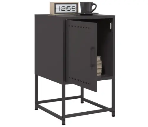 Naktsskapīši 2 Gab. Melns 36X39X60,5 Cm Tērauds Vidaxl