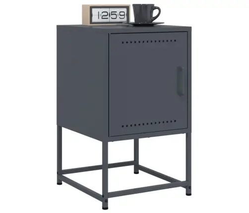 Naktsskapītis, Antracītpelēks, 36X39X60,5 Cm, Tērauds Vidaxl Naktsskapītis, Antracītpelēks, 36X39X60,5 Cm, Tērauds Vidaxl
