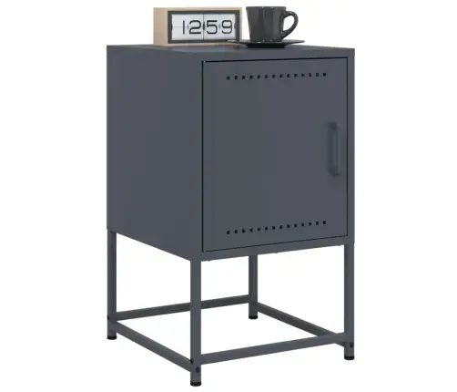 Naktsskapīši, 2 Gab., Pelēki, 36X39X60,5 Cm, Tērauds Vidaxl