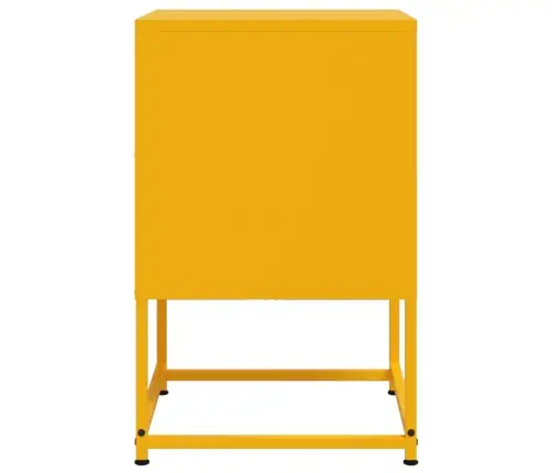 Naktsskapītis, 36X39X60,5 Cm, Tērauds, Sinepju Dzeltens Vidaxl