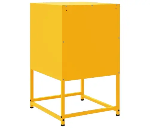 Naktsskapītis, 36X39X60,5 Cm, Tērauds, Sinepju Dzeltens Vidaxl