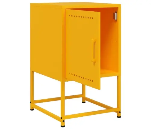 Naktsskapītis, 36X39X60,5 Cm, Tērauds, Sinepju Dzeltens Vidaxl