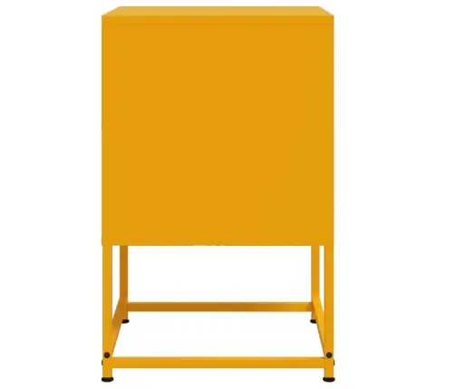 Naktsskapīši, 2 Gab., Sinepju Dzelteni, 36X39X60,5 Cm, Tērauds Vidaxl