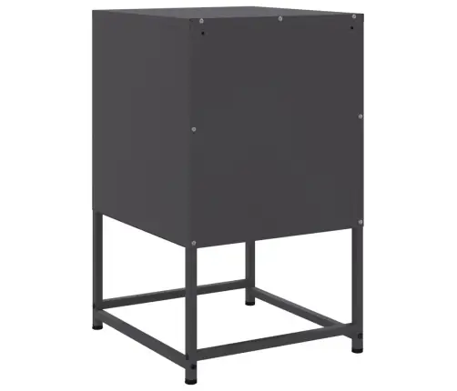 Naktinės Spintelės, 2Vnt., Juodos, 36X39X60,5cm Plienas