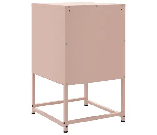 Naktsskapītis, Rozā, 36X39X60,5 Cm, Tērauds Vidaxl